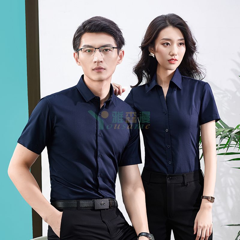 竹纤维短袖衬衫(男+女)