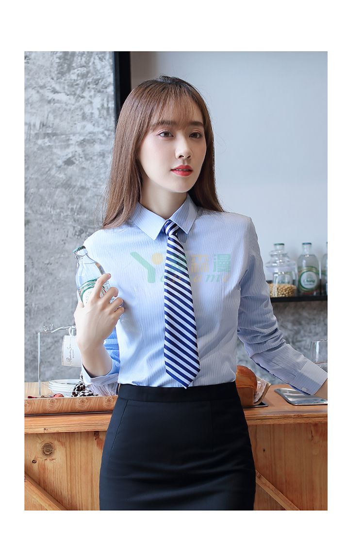 暗条纹长袖衬衫（男+女）(图12)