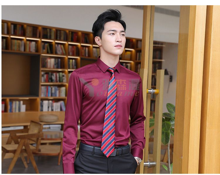 斜纹弹力长袖衬衫（男+女）(图21)