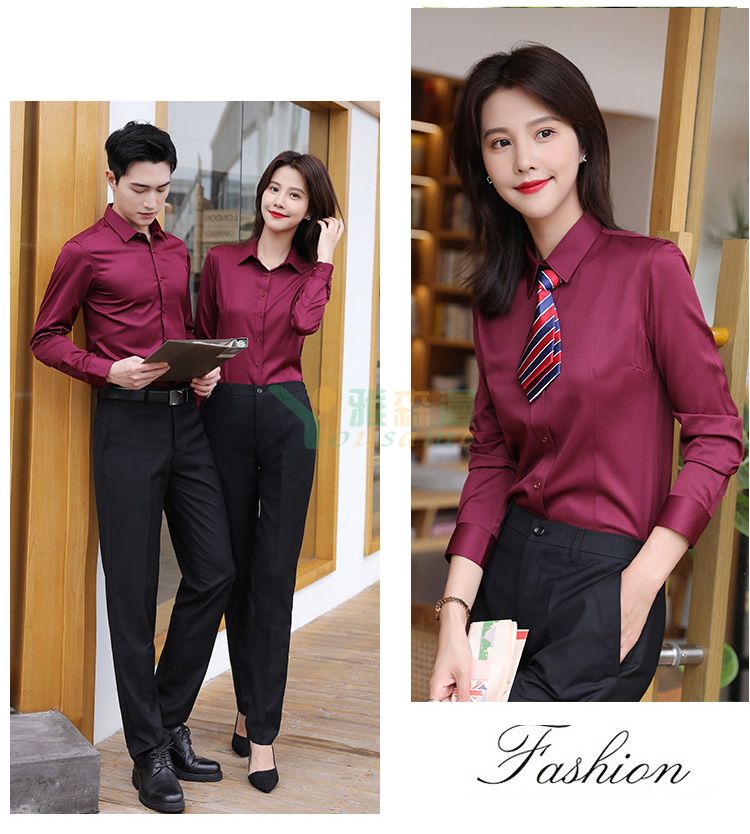 斜纹弹力长袖衬衫（男+女）(图22)