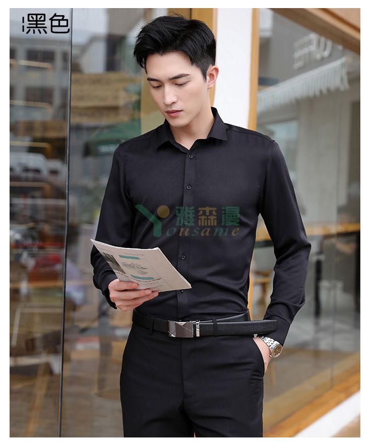 斜纹弹力长袖衬衫（男+女）(图23)