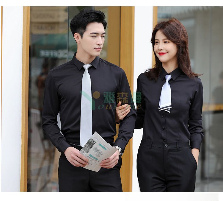 斜纹弹力长袖衬衫（男+女）(图24)