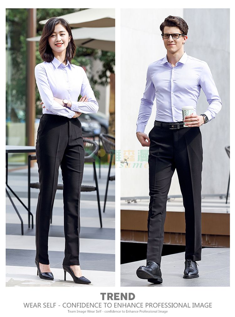 宽斜纹长袖衬衫（男+女）(图12)