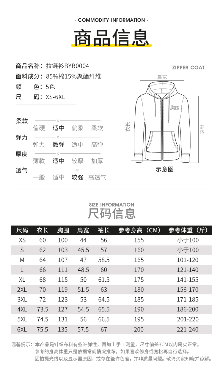 常规-连帽拉链卫衣(图3)