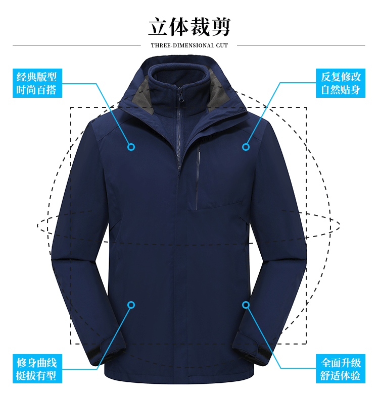 情侣款单层热封压胶冲锋衣(图11)