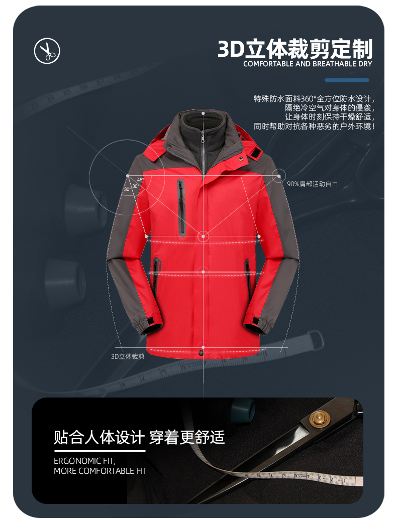 三合一两件套冲锋衣(图5)