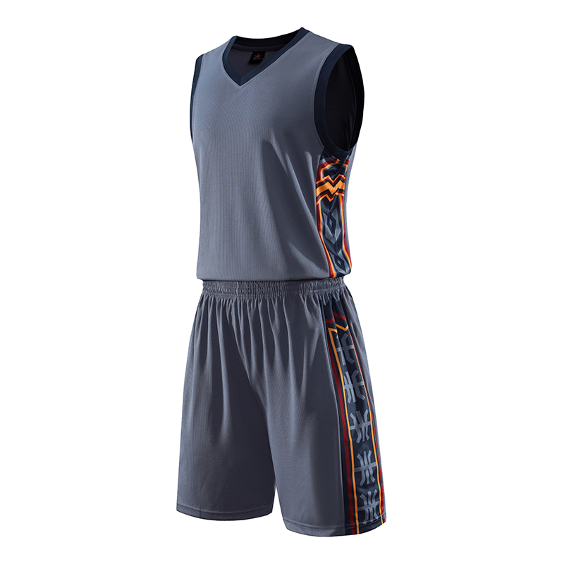 拼色字母篮球服