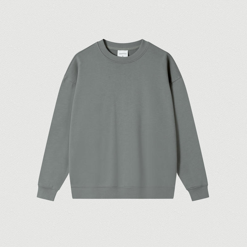 落肩大版型圆领卫衣