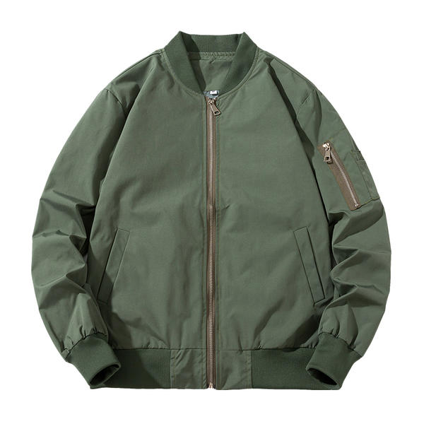 立领飞行夹克单层风衣