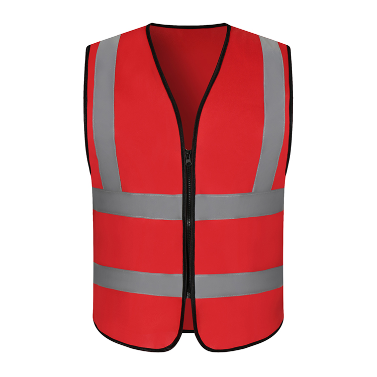 过肩拉链反光马甲