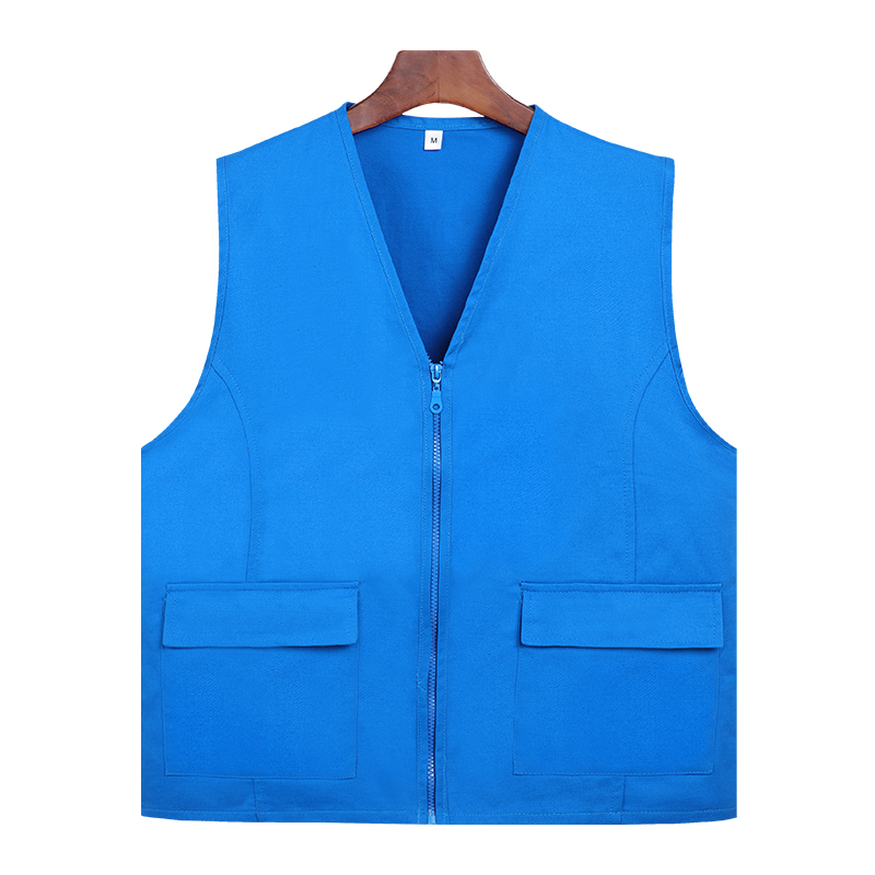 纯棉半工艺V领马甲