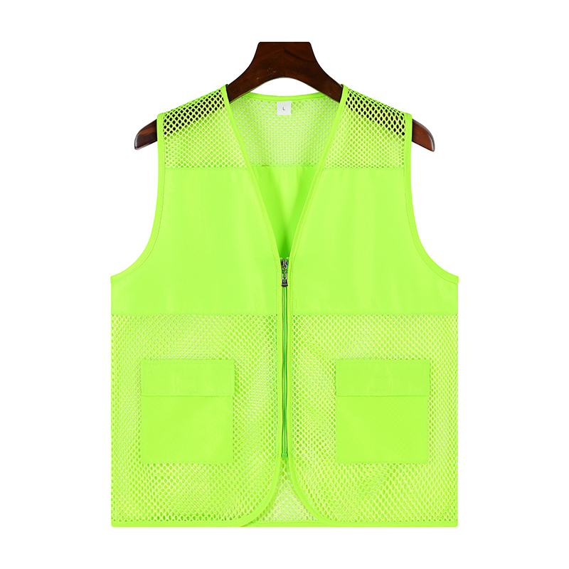 透气镂空两口袋渔网马甲