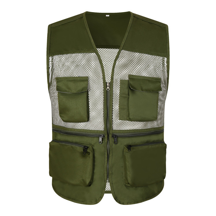 网布多口袋马甲