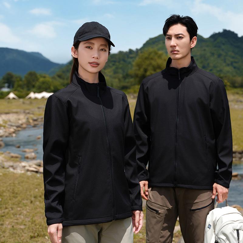 防水透湿软壳立领冲锋衣