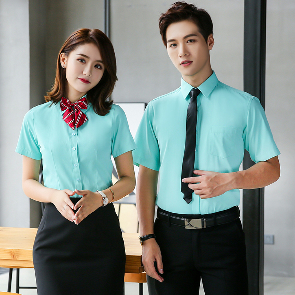 大斜纹短袖衬衫(男+女)(图10)