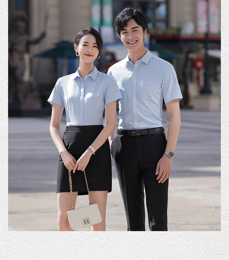 提花斜纹短袖衬衫（男+女）(图16)