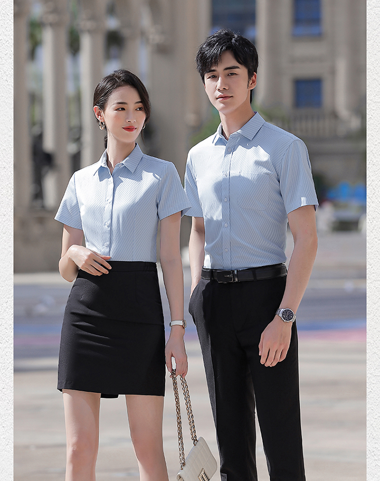 提花斜纹短袖衬衫（男+女）(图17)