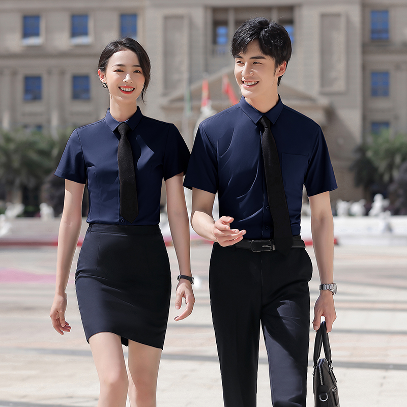 竹纤维抗皱免烫衬衫（男+女）(图5)