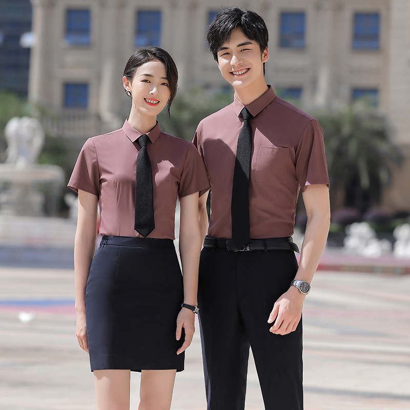 竹纤维抗皱免烫衬衫（男+女）(图4)