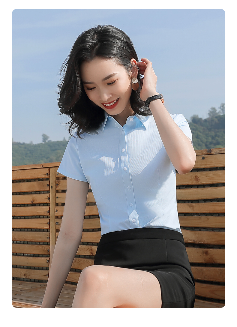 暗扣方领短袖衬衫（女）(图15)