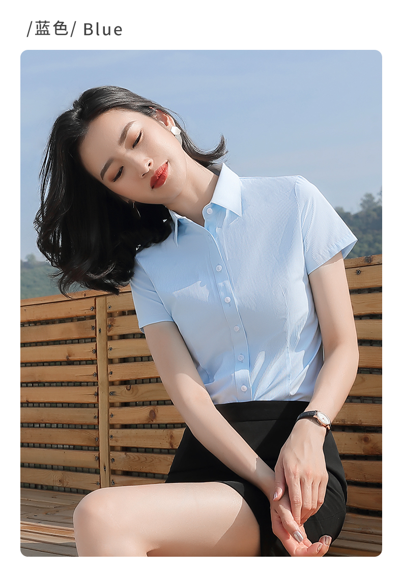 暗扣方领短袖衬衫（女）(图14)