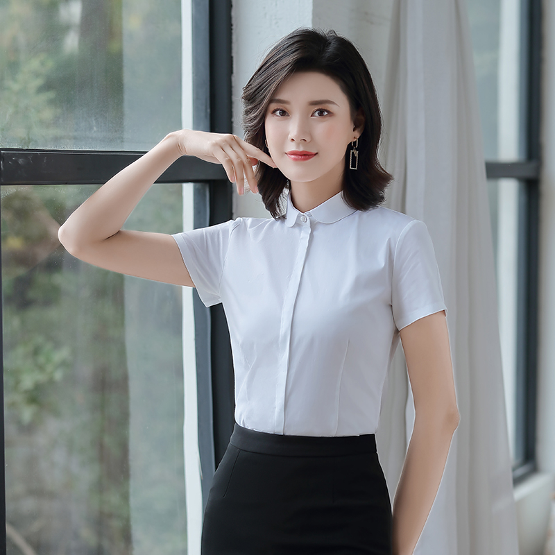 修身圆领短袖衬衫（女）(图1)