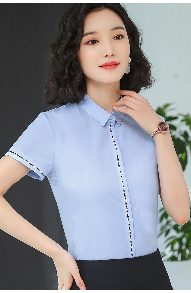 优雅职业方领短袖衬衫（女）(图22)