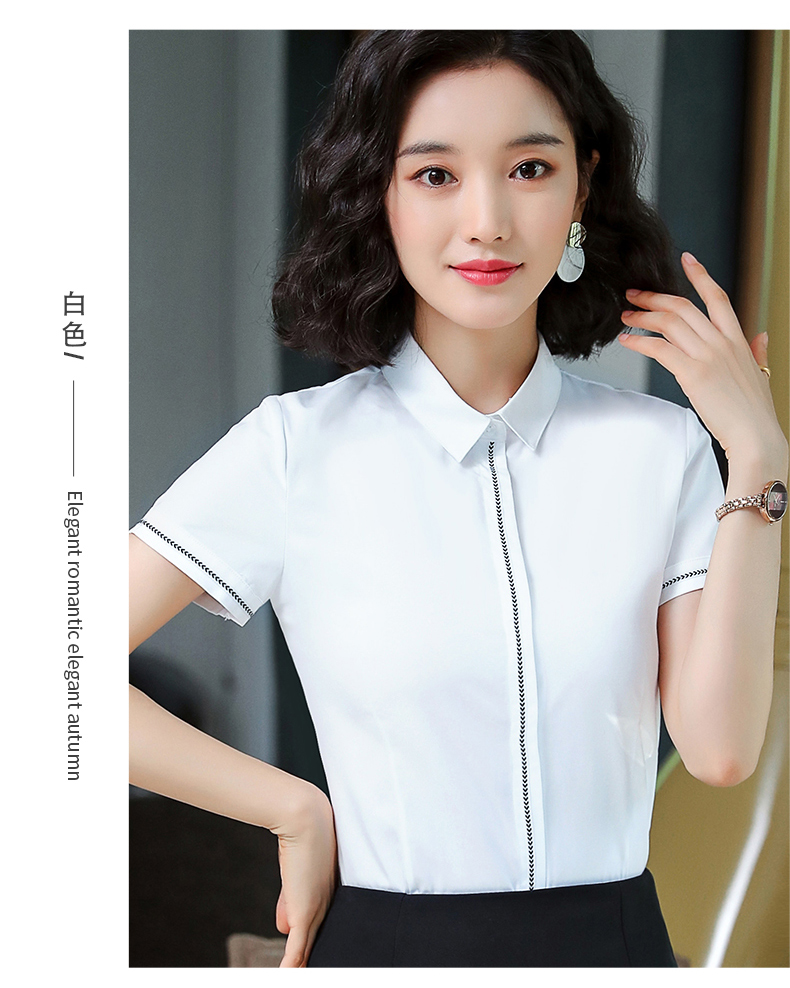 优雅职业方领短袖衬衫（女）(图15)