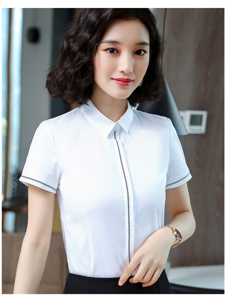 优雅职业方领短袖衬衫（女）(图18)