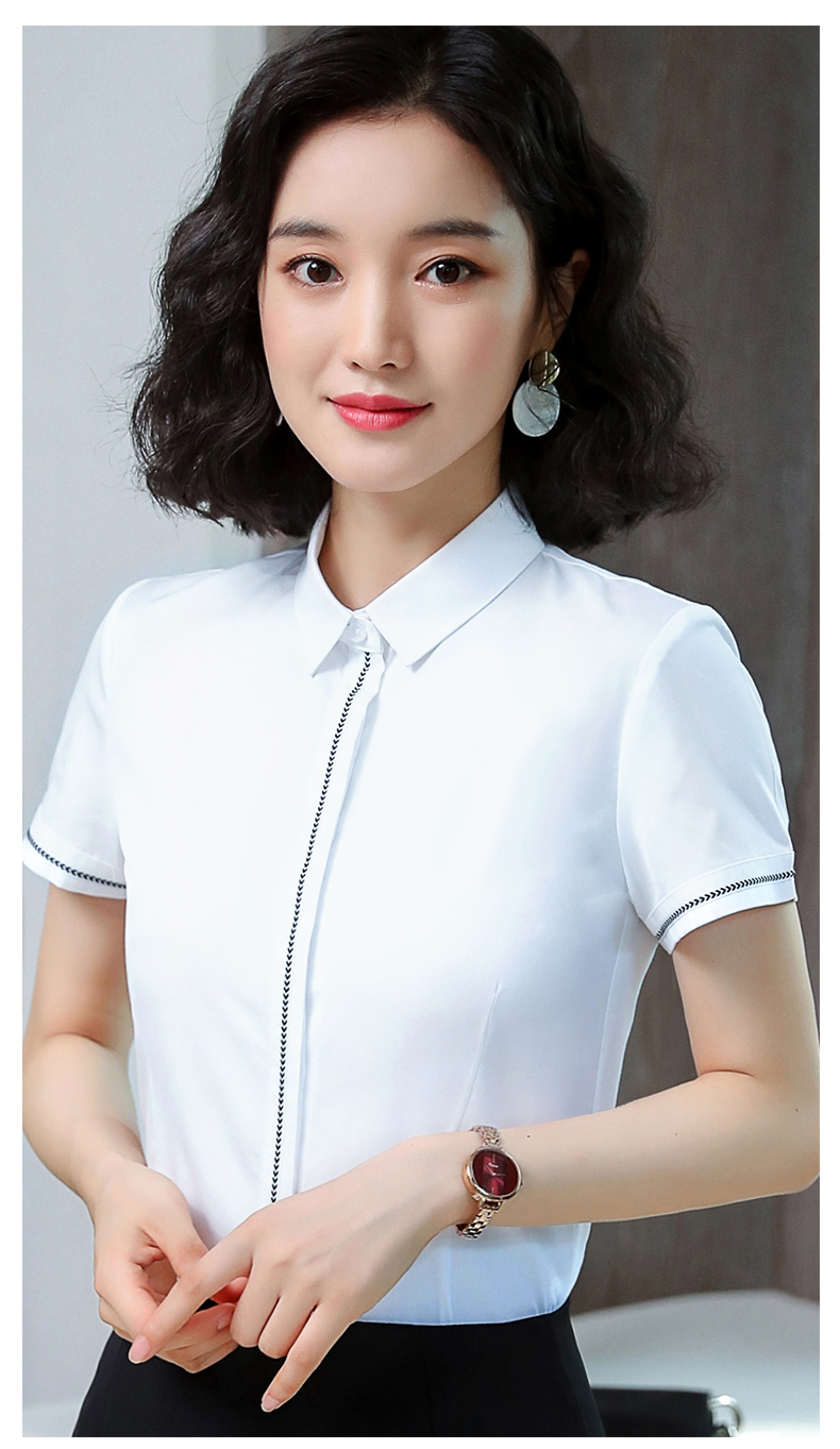 优雅职业方领短袖衬衫（女）(图17)