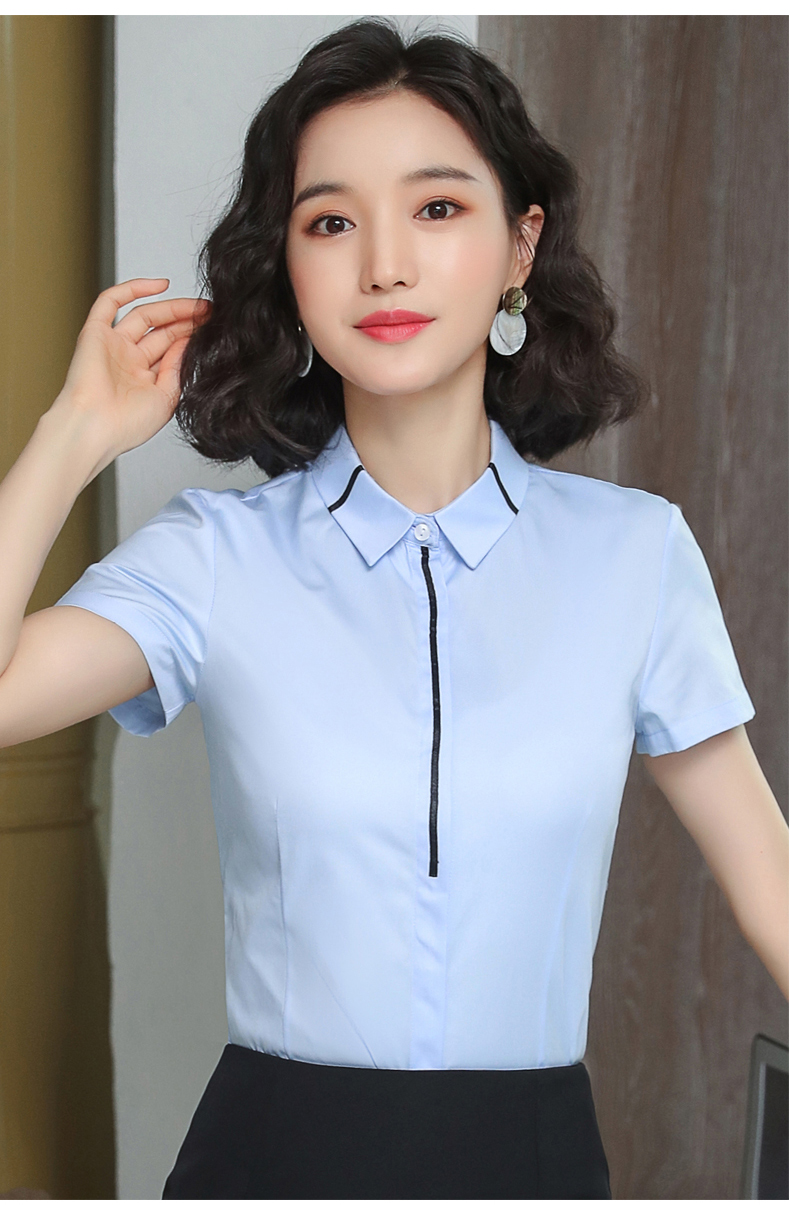 气质收腰内双排扣衬衫（女）(图24)