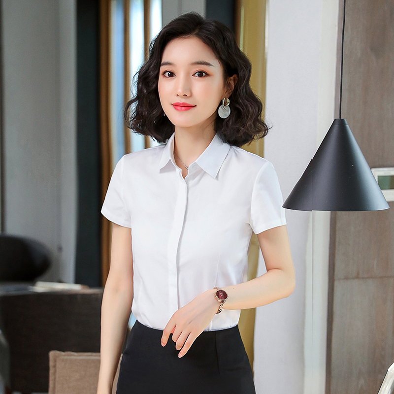 暗门襟胸前三连扣衬衫（女）(图3)