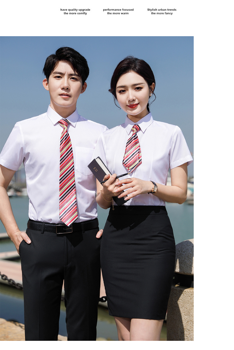 修身职业短袖衬衫（男+女）(图23)