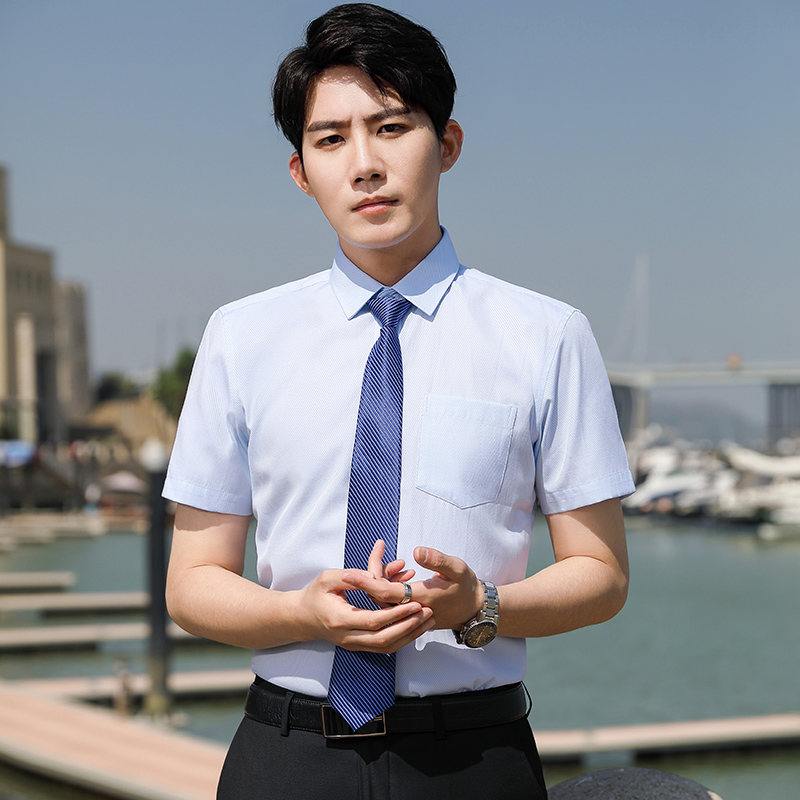 修身职业短袖衬衫（男+女）(图2)