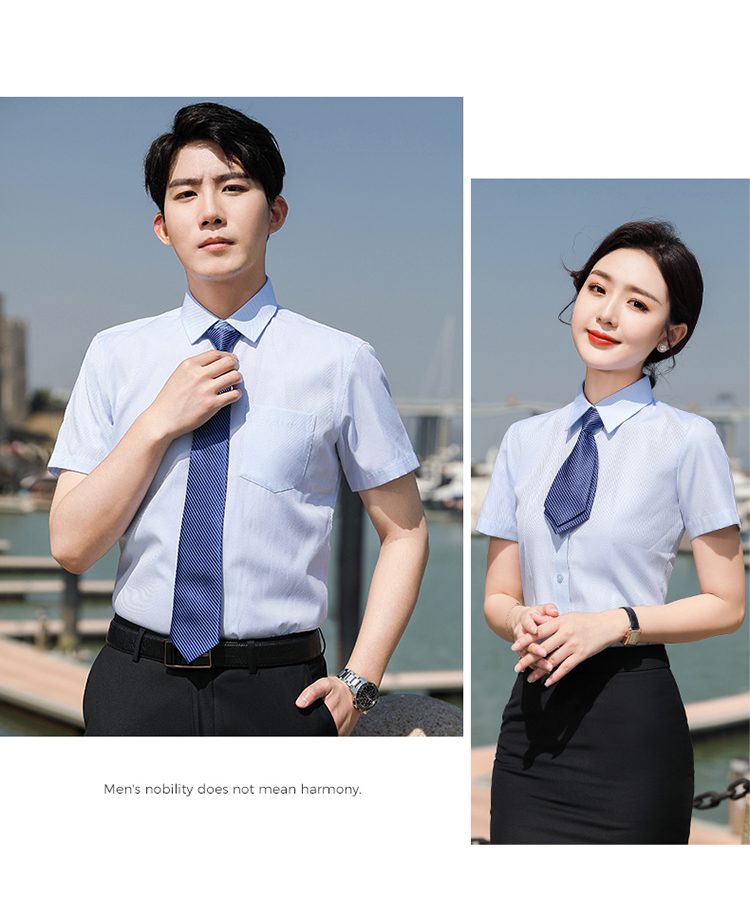 修身职业短袖衬衫（男+女）(图16)