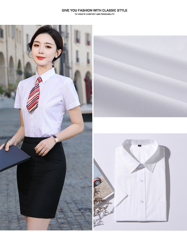 修身职业短袖衬衫（男+女）(图24)