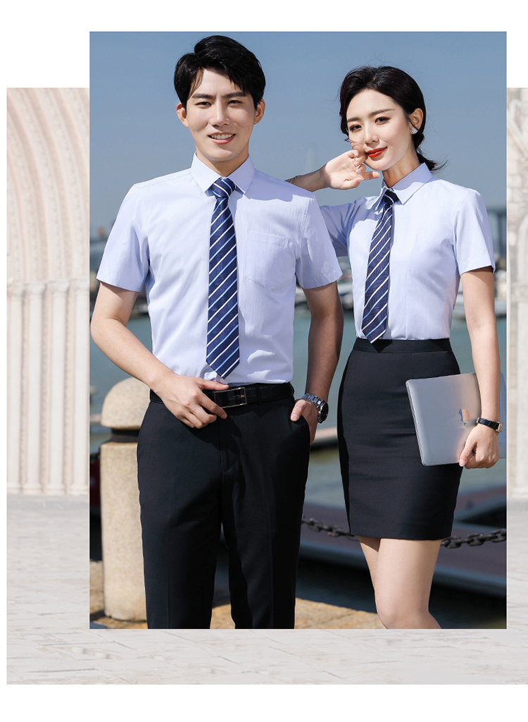 修身职业短袖衬衫（男+女）(图25)