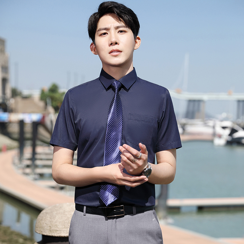 修身职业短袖衬衫（男+女）(图3)