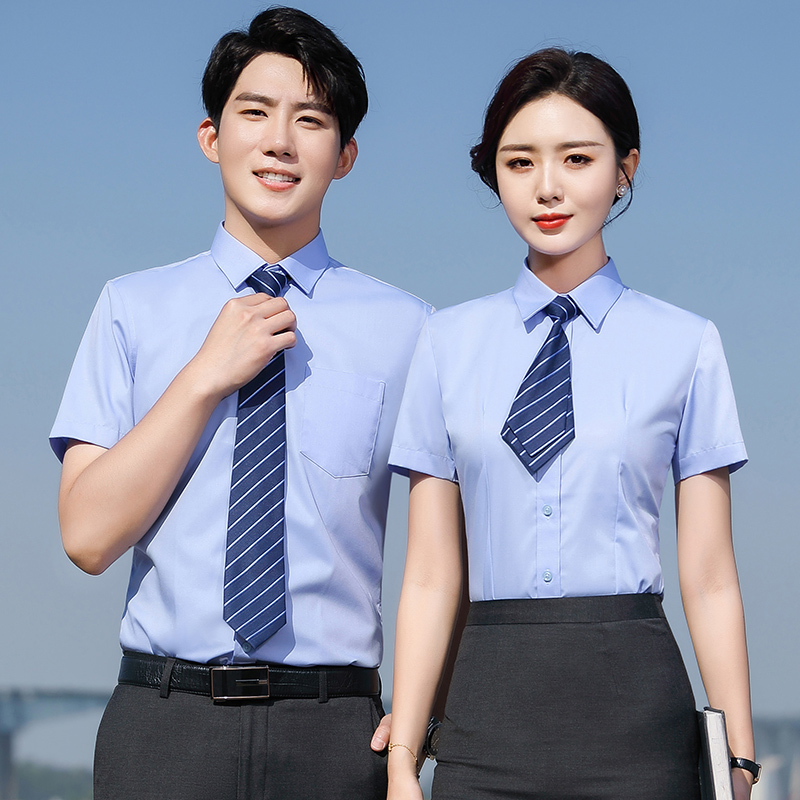 职业短袖衬衫情侣款（男+女）(图1)