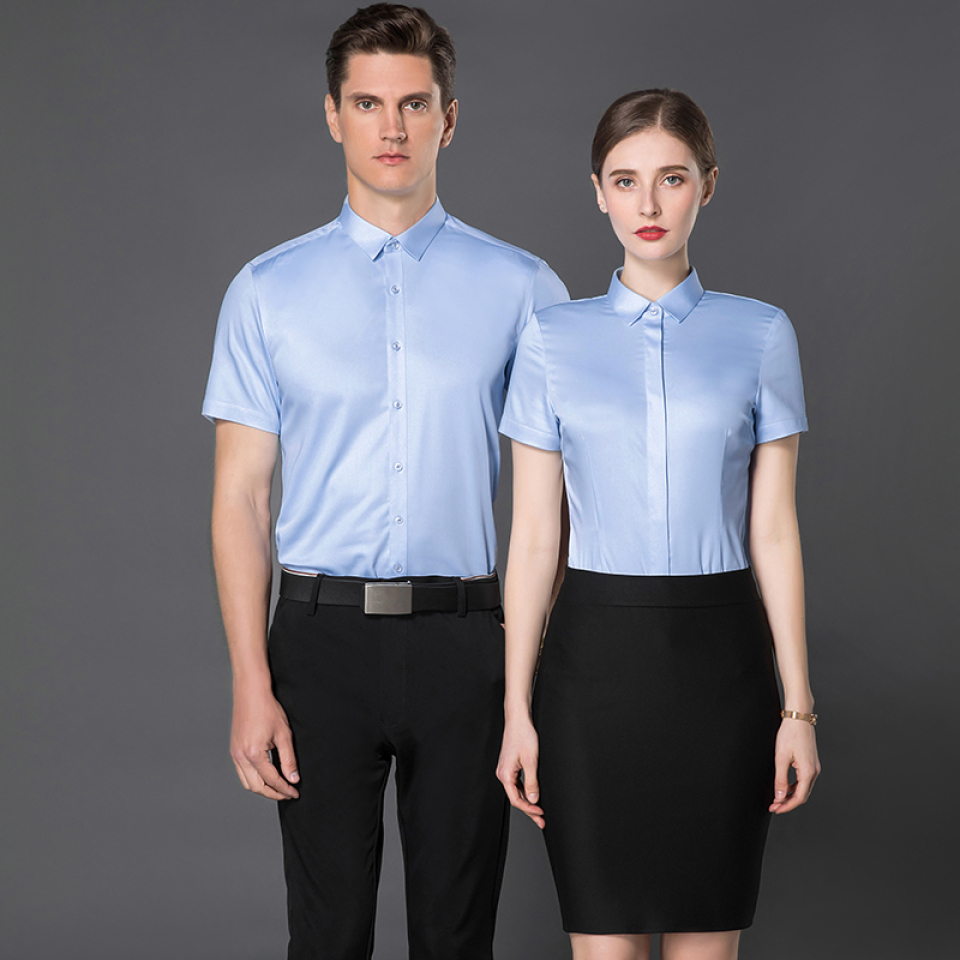竹纤维职业短袖衬衫（男+女）