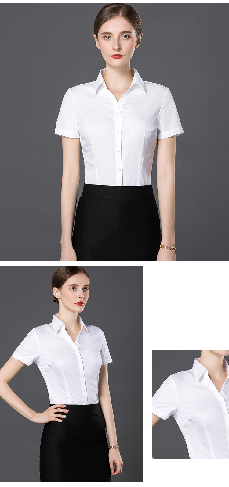 水记忆免烫纯棉衬衫（男+女）(图6)