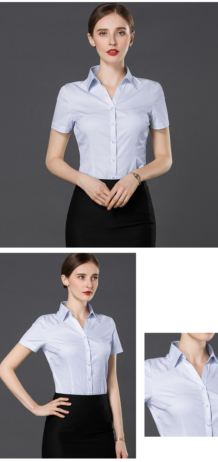 全棉液氨免烫衬衫（男+女）(图6)