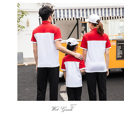 棉盖丝短袖运动套装(男+女+童)(图4)