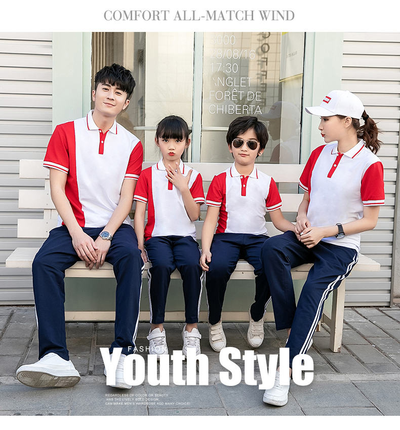 棉盖丝短袖运动套装(男+女+童)(图7)