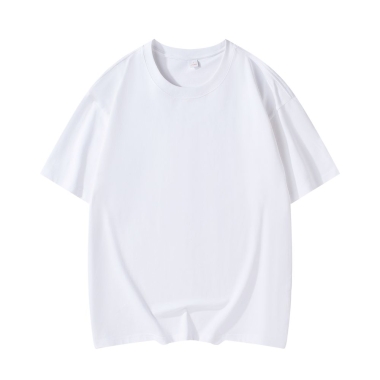 290克双纱纯棉大落肩T恤