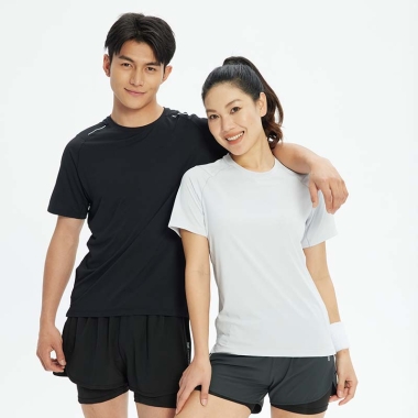 单面提花跑步T恤