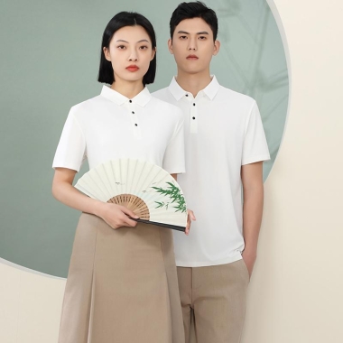 180克锦氨贴合翻领T恤衫