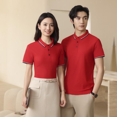 170克间色领冰丝珠地Polo衫