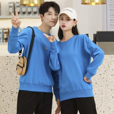 580克复合银狐绒圆领卫衣