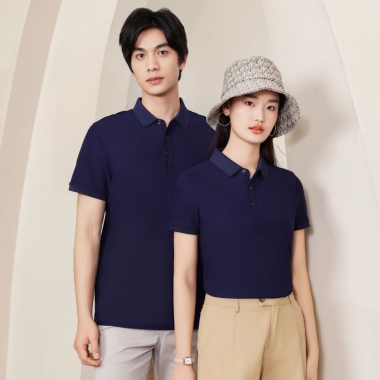 六角珠蜂窝千绒棉Polo衫